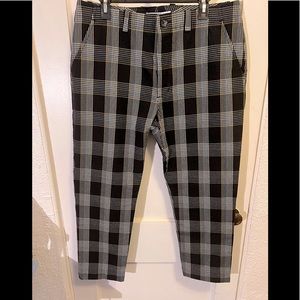 MR Turk men’s casual cotton plaid slacks… 36x26 with 2” hem for length…plaid